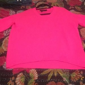 Neon hot pink vintage CASHMERE sweater